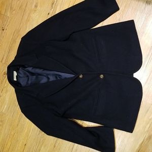 Eddie Bauer Navy double button front pockets lined wool blazer sz L